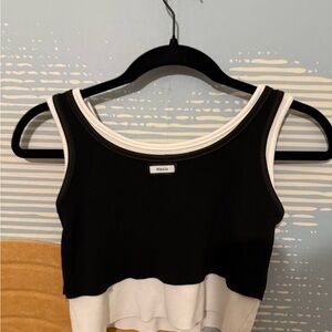 Black and White Women's Crop Top